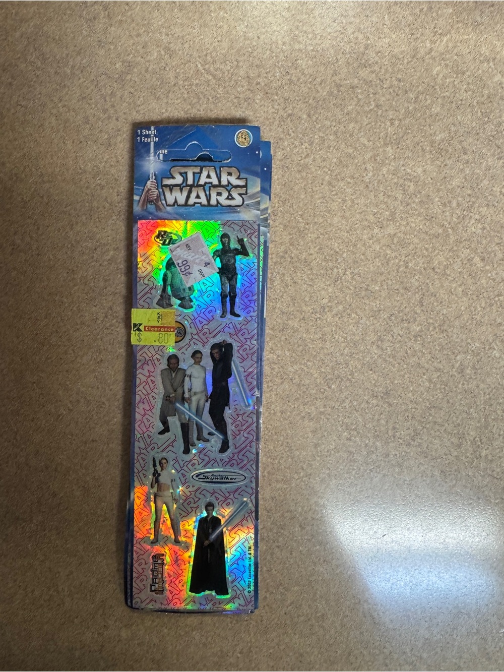 3 Star Wars Episode I holographic sticker sheet by Sandylion
